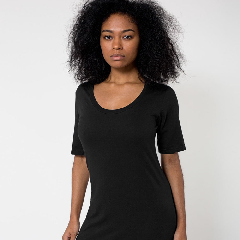 New American Apparel Tee Shirt Dress Black Sz M